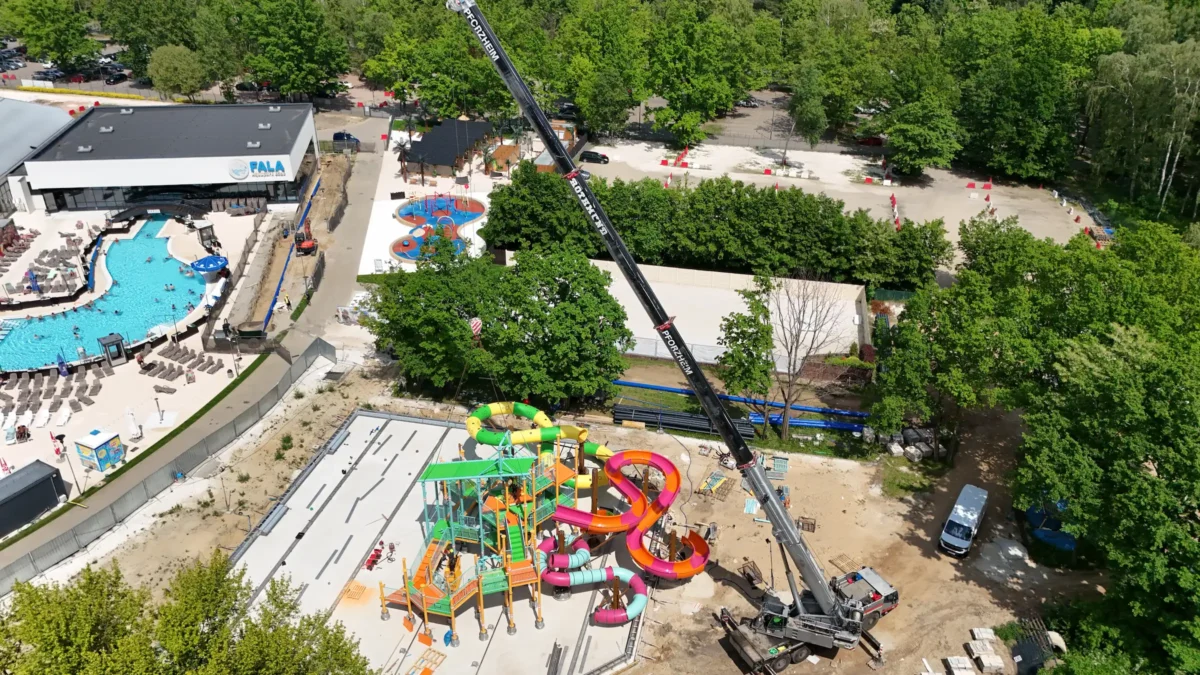 Wynajem dźwigu Łódź – Mobilny żuraw samojezdny 100 ton Demag AC 100 od Dźwigi-Kotlicki Tomasz Kotlicki.